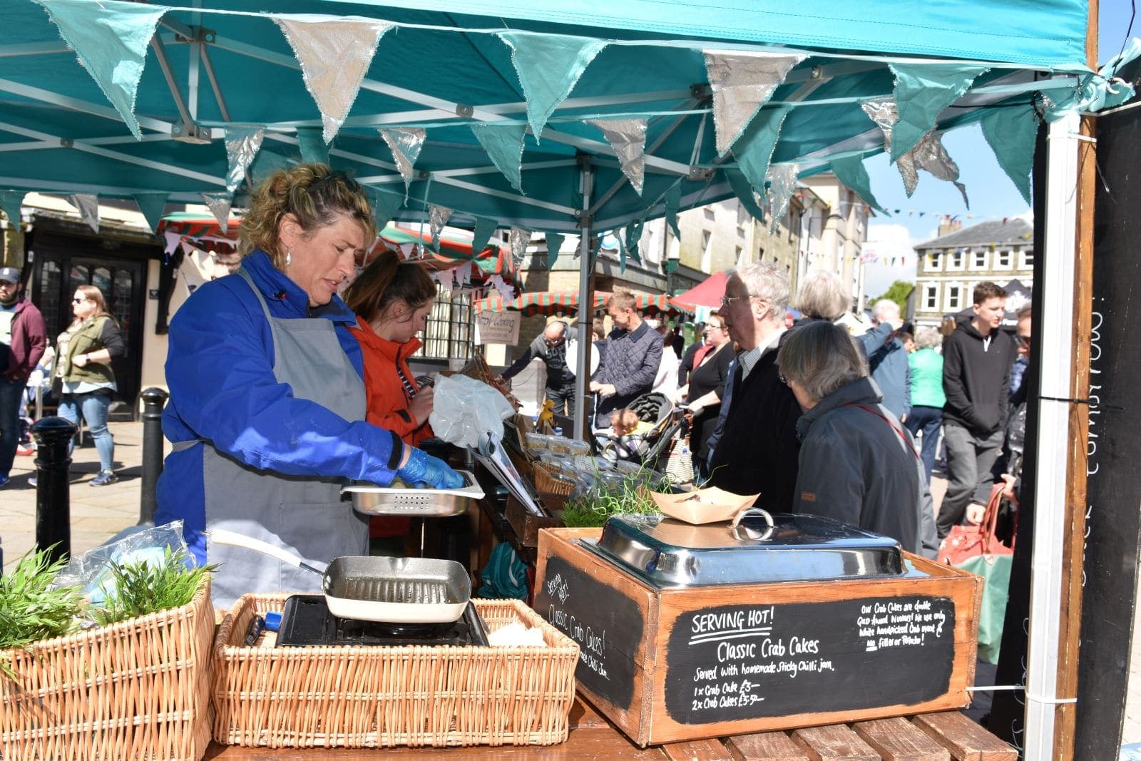 Trade stands and vendors at the Shaftesbury Food Festival