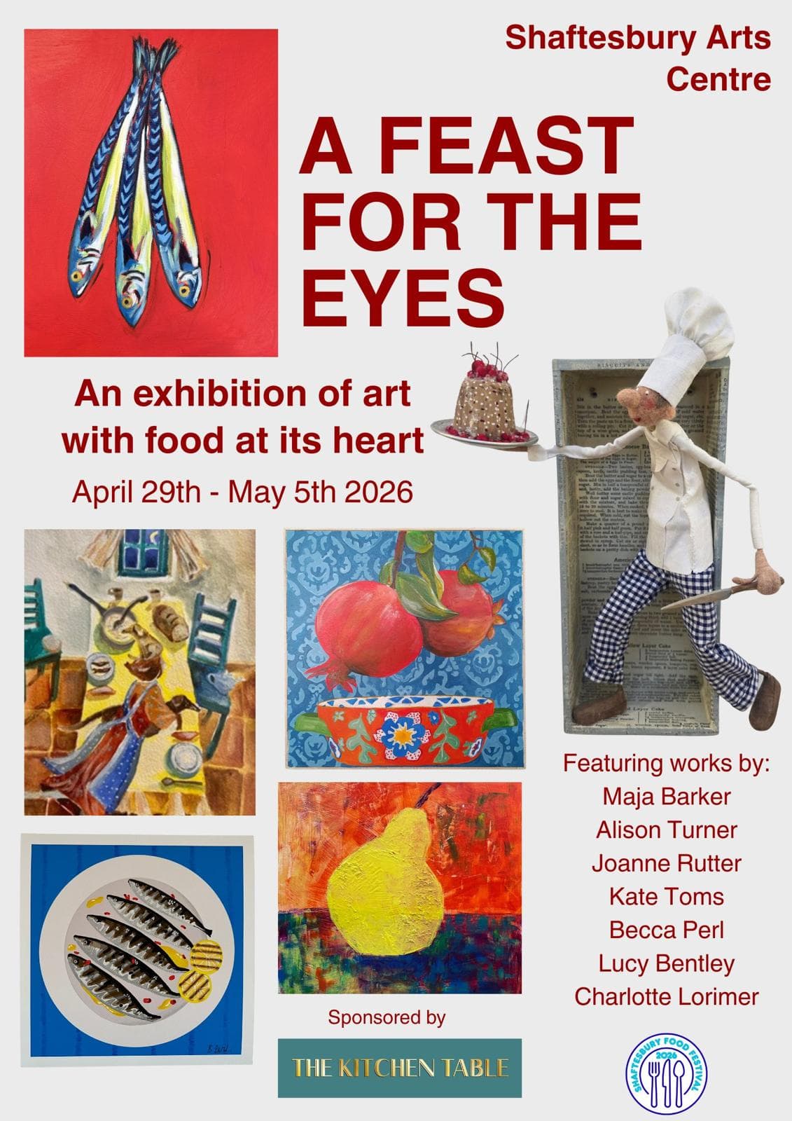A Feast for the Eyes — art exhibition poster