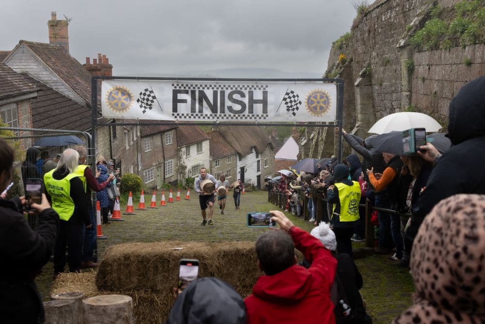 The Gold Hill Cheese Race at Shaftesbury Food Festival